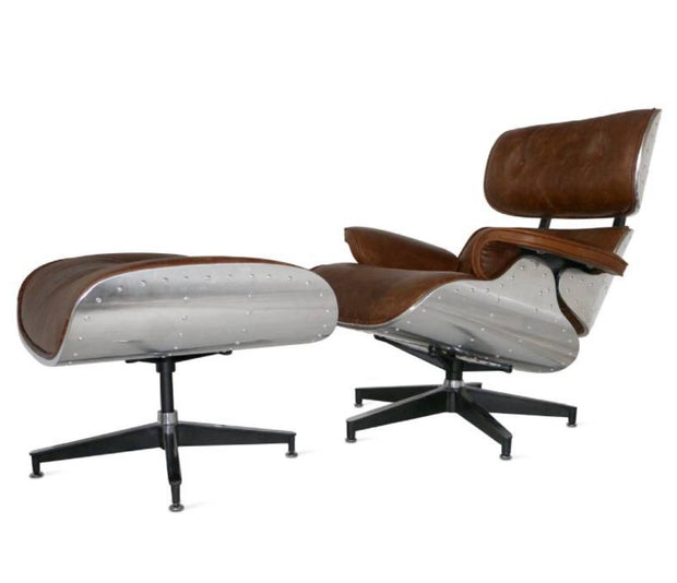 Designer Lounge Chair And Ottoman