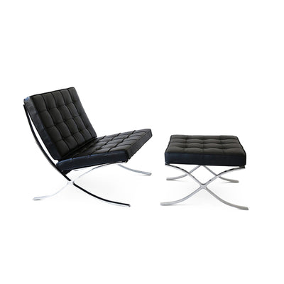 Barcelona Style Lounge Chair And Ottoman-mityhome- mityhome
