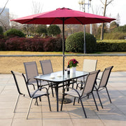 O784 Outdoor Table Set, Six Chairs And A Table-mityhome- mityhome