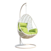 O87 Outdoor Rattan Egg Chair, Black And Red Cushion-mityhome- mityhome