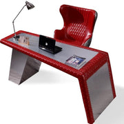 L854 Aviator UK design Office Desk With Brazilian leather
