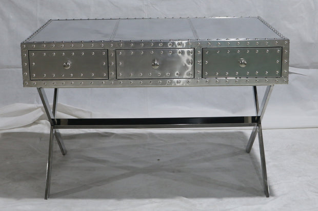 Aviator Console Table, Aluminum Stainless Steel Leg-mityhome- mityhome