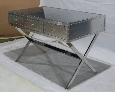 Aviator Console Table, Aluminum Stainless Steel Leg-mityhome- mityhome