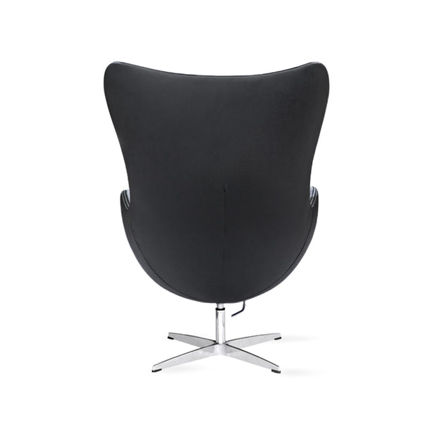 Arne Jacobsen Style Black Egg Chair, Black/Blue-Chair-mityhome- mityhome