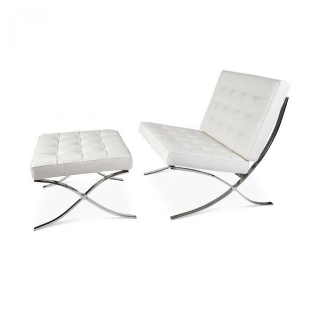 Barcelona Style Lounge Chair And Ottoman-mityhome- mityhome