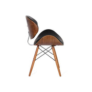 Eames Style DSW Eiffel Dining Chair, Black/White-mityhome- mityhome