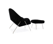 Cashmere Fabric Womb Lounge Chair And Footstool-mityhome- mityhome