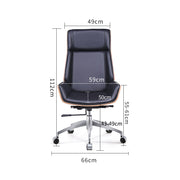 Mityhome Eames Style Office Chair, Walnut-mityhome- mityhome
