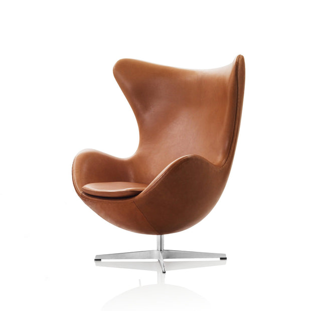 Arne Jacobsen Egg Chair Brown Leather-mityhome- mityhome