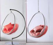 Hanging Bubble Acrylic Oval Chair, Indoor/ Outdoor Furniture