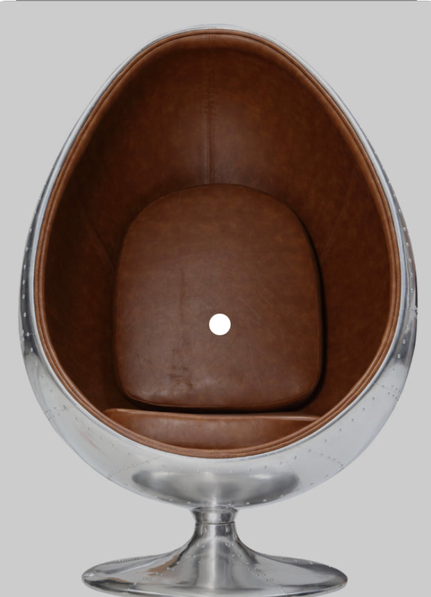 Aviator Chair, Brown oval Pod